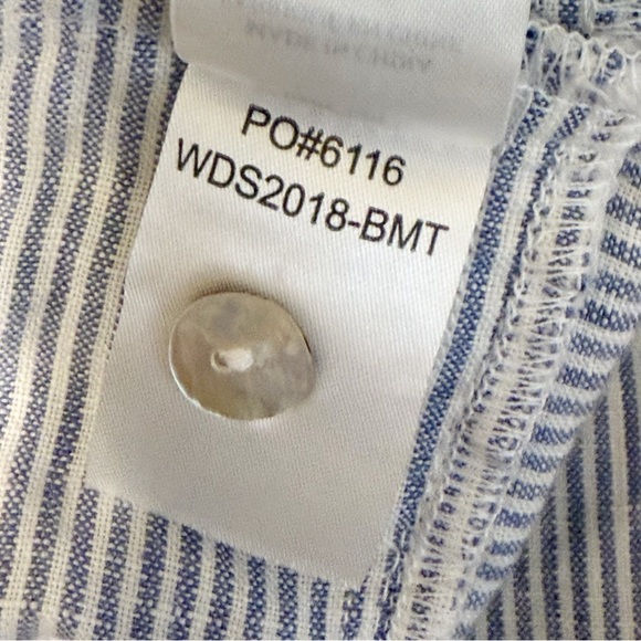 Faherty Dress Isha Mini Linen in Blue Striped XL - Picture 11 of 13